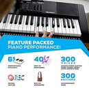 61 Key Keyboard Piano for Beginners with Speakers, Digital Piano Stand, Bench