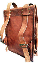 convertible leather 15.6" laptop bag backpack messenger bag office briefcase