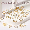 30 Pcs Vintage Gold Knuckle Rings Set