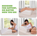 Leg Elevation Pillow with Foam Top - Leg Rest Relieves Back, Hip and Knee Pain