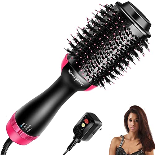 3 in 1 Hot Air Brushes Brush for Blowing, Straightening, Curling with ALCI Safety Plug