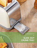 2 Slice Toaster with 7 Bread Shade Settings and Warming Rack