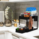 Under Sink Organizer storage, 2-Tier Pull-Out Kitchen Under Sink Storage Box