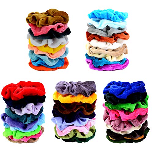 45 Pcs Hair Scrunchies Velvet Elastics Hair Bands Scrunchy Hair Ties Ropes Scrunchie