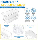 Set of 8 Pantry Organizers-Includes Organizers - Clear Plastic Pantry Storage Racks