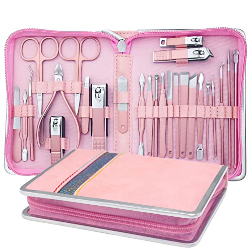 26 in 1 Manicure Set Professional Nail Clipper Set Stainless Steel Manicure Kit