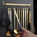37 Pieces Kitchen Utensils Set with Titanium Gold Plating, Kitchen Gadgets Tool Set