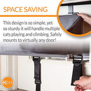 Hangin' Cat Condo Door Mounted Cat Furniture Cat Tree Classy Gray 5 Story High Rise