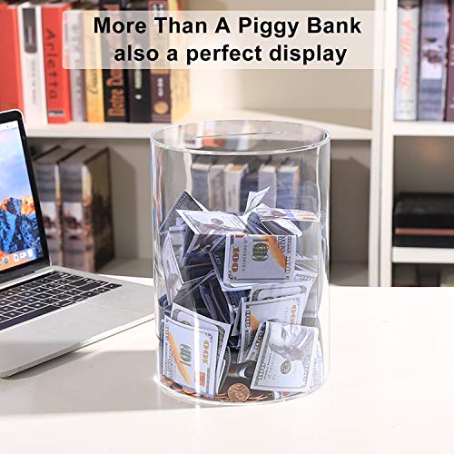 Piggy Bank for Adults Break to Open, Clear Piggy Bank