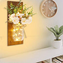 Rustic Wall Sconces Mason Jar Sconces Handmade Wall Art Hanging Design with Remote Control