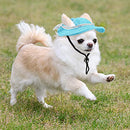 Pet Baseball Hat Round Brim Princess Cap Dog Visor Hat Sun Protection Cap