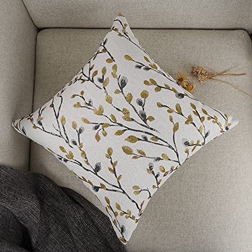 Classical Embroidery Jacquard Square Decorative Throw Pillow Case