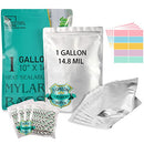 30pcs 1 Gallon Mylar Bags for Food Storage with Oxygen Absorbers 400CC (40pcs)