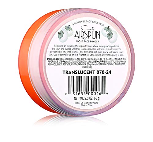 Coty Airspun Loose Face Powder, Translucent, Pack of 1