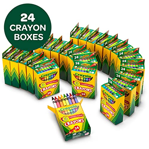 Crayola Crayons Bulk, Classroom Supplies for Teachers, 24 Crayon Packs