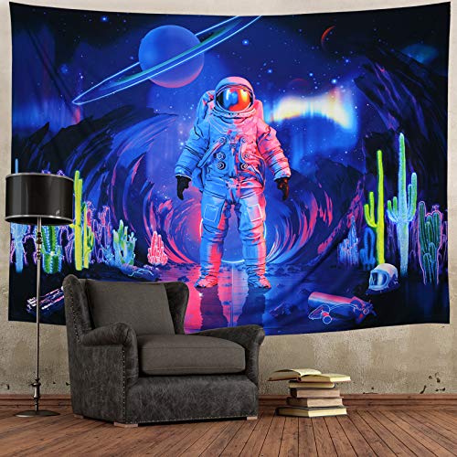 Astronaut Tapestry Trippy Planet Tapestry Psychedelic Galaxy Space Tapestry