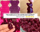 Unique Extra Large Gummy Bear Mold - 2 Big Molds + 2 Bonus Droppers - Silicone