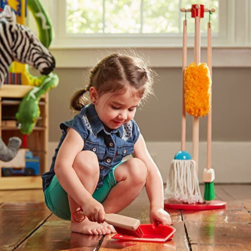 Melissa & Doug Let's Play House Dust! Sweep! Mop! 6Piece Pretend Play Set Frustration-Free Packaging