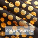 2 Pack Black and Gold Tablecloth for Rectangle Tables Gold Dot Disposable Tablecloths