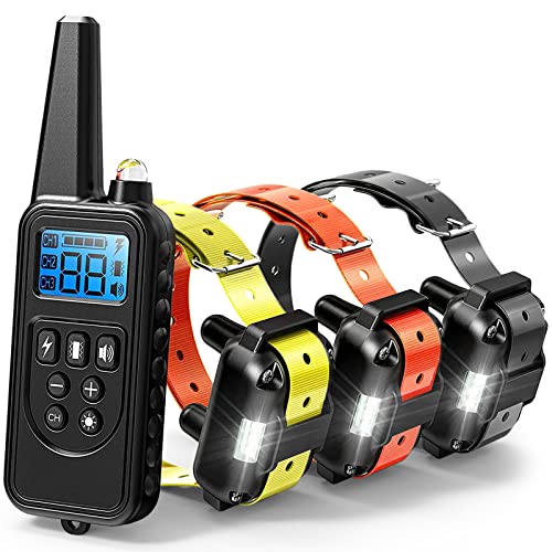 Dog Training Collar, Range 2600ft Rechargeable Dog Collar with Remote, 4 Modes