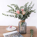 24pcs Eucalyptus Stems Decor Artificial Eucalyptus Leaves Faux Greenery Branches