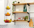 3-Tier Hanging Basket Fruit Organizer Kitchen Heavy Duty