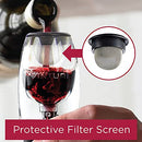 Deluxe Essential Red Pourer and Decanter Tower Stand Set Easily and Conveniently