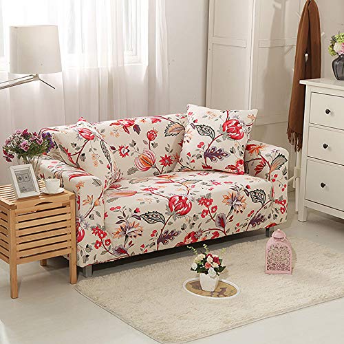 Couch Cover Stretch Sofa Covers Patterned Loveseat Slipcovers for 2 Seater Cushion Couch Love Seat Set QAN (2 Seater/Loveseat)