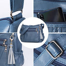 Crossbody Bag for Women with Tassel Pocketbooks Soft PU Leather