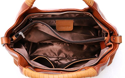 Genuine Leather Purses and Handbags for Women Shoulder Bag Top Handle Satchel 