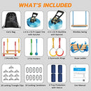 Slackline Warrior Obstacle Course Kit for Kids 37 PCS  Training Equipment Set for Backyard
