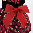 Happy Pawlidays 100% Cotton Dog Christmas Outfits Girl Dog Holiday Dress
