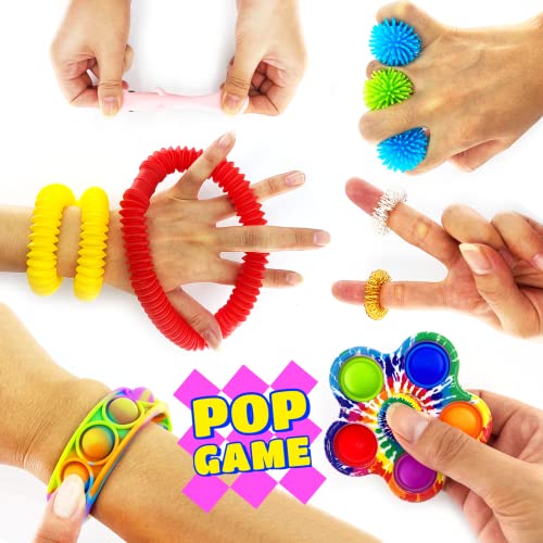 Pop Crossbody Purse Bags Fidget Toy Pack, Push It Bubble Popper Sensory Easter