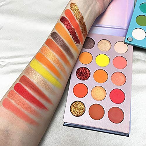 60 Color Eyeshadow Palette, 4 in 1 Board High Pigmented Glitter Matte Eye Shadow