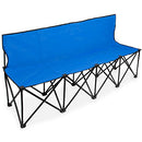 Crown Sporting Goods 6-Foot Portable Folding 4 Seat Bench with Seat Backs