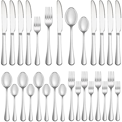 20 Piece Silverware Set Service for 4,Premium Stainless Steel Flatware Set