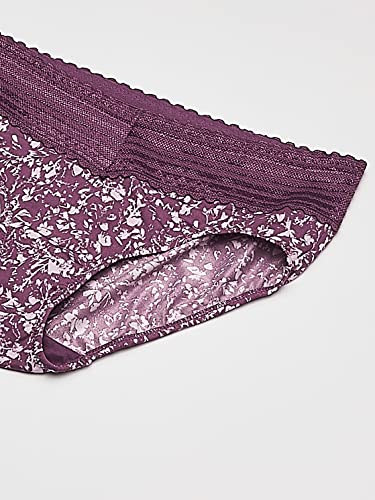 Amaranth Abstract Print Black Platinum Womens No Muffin 3 Pack Hipster Panties