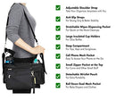Non-Slip Stroller Organizer with Insulated Cup Holders, Shoulder Strap