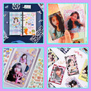6 Kpop Photocard Holder Keychain Toploaders,50 Holographic Card Sleeves for Trading