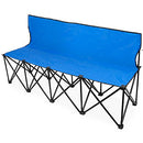 Crown Sporting Goods 6-Foot Portable Folding 4 Seat Bench with Seat Backs