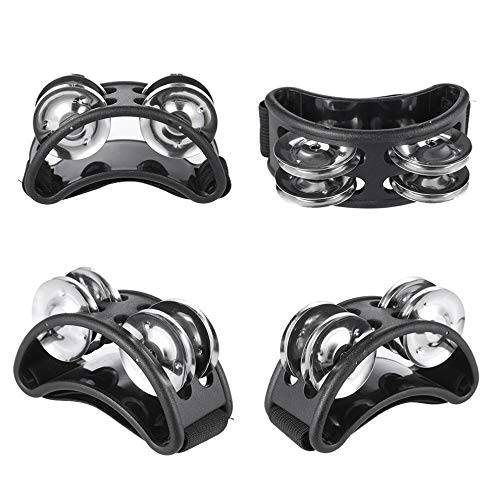 Foot Tambourine Percussion Musical Instrument Foot Drum set with Metal Jingle Bell