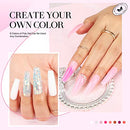 Poly Gel Nail Kit 48W LED Nail Lamp Nail Extension Gel 8 Pcs 0.5oz with Other Basic Poly