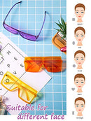 3 Piece Oversized Square Sunglasses Flat Top Fashion Shades Oversize Sunglasses (Yellow, Orange, Purple)
