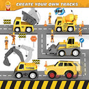 iHaHa 236 PCS Construction Race Tracks for Kids Boys Toys, 6 PCS Construction Car and Flexible Track Playset Create A Engineering Road Gifts for 3 4 5 6 Year Old Boys Girls Best Toys