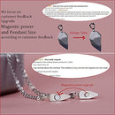 Two Souls One Heart Pendant Necklaces for Couple,Wishing Stone Creative Magnet