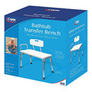 Carex Tub Transfer Bench -Shower Chair Transfer Bench with Height Adjustable Legs