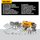 DEWALT Mechanics Tools Kit and Socket Set, 142-Piece, 1/4 & 3/8" Drive, MM/SAE