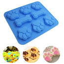 3 Pcs Silicone Molds Puppy Dog Paw & Bone Shaped 2 in 1, 8-Cavity