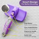 Self-Cleaning Slicker Brush for Dogs, Cats - The Ultimate Dog Brush for Shedding Hair