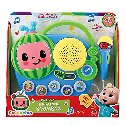 Cocomelon Toy Singalong Boombox with Microphone for Toddlers